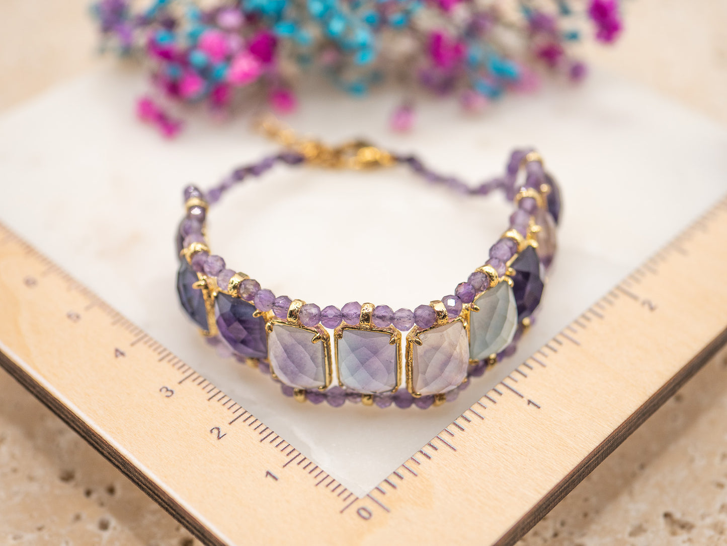 Bracelet Lilas Doré