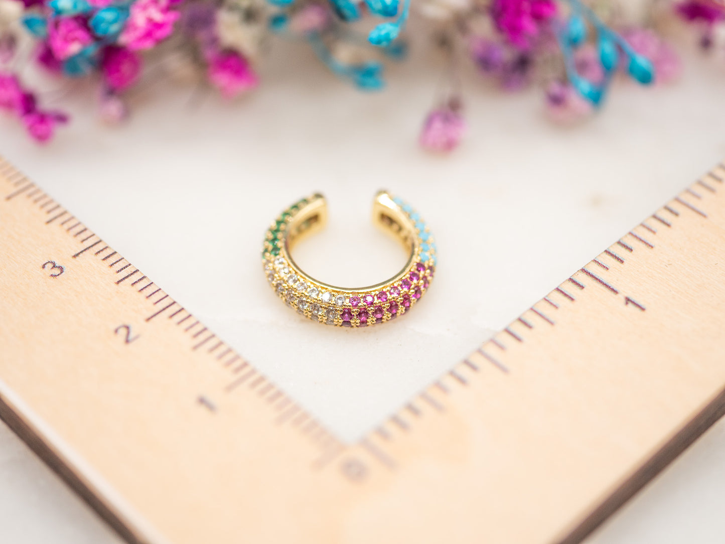 Earcuff Arc-en-Ciel Doré