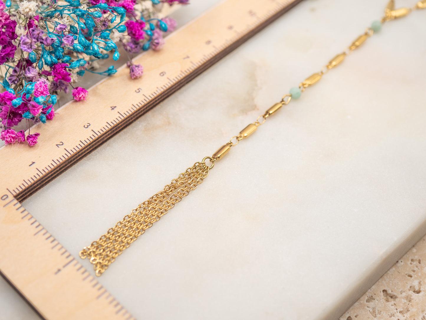 Collier Pompon Menthe