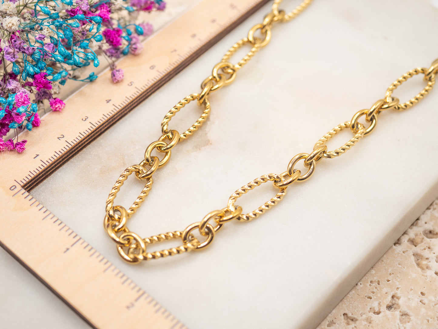 Collier Maille Bronzée