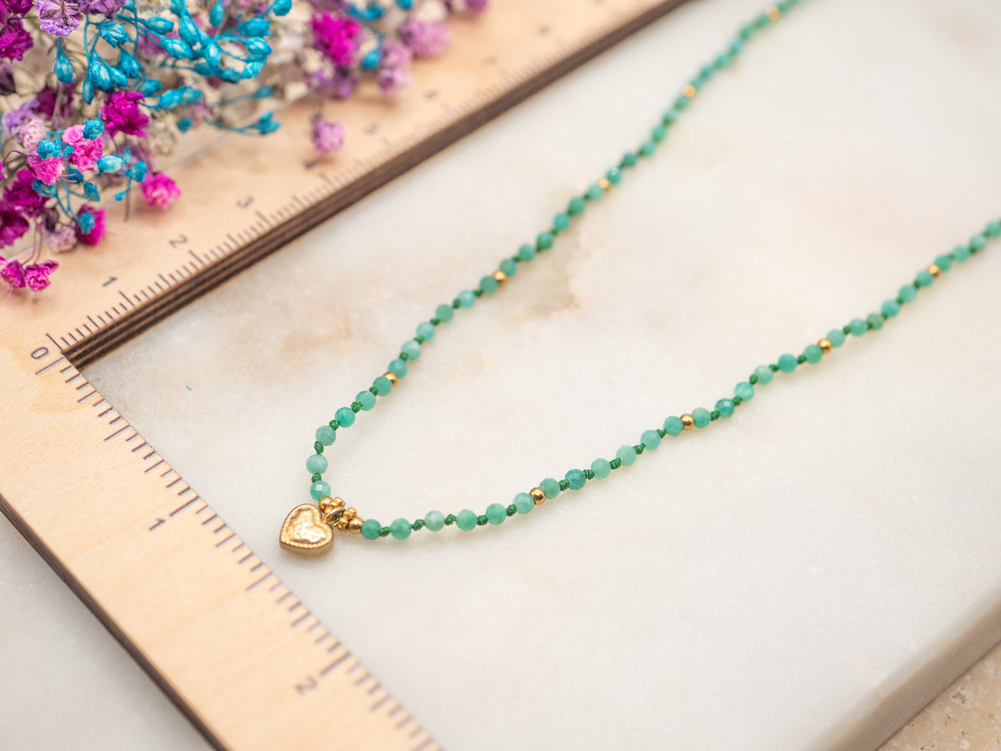 Collier Cœur Lagune