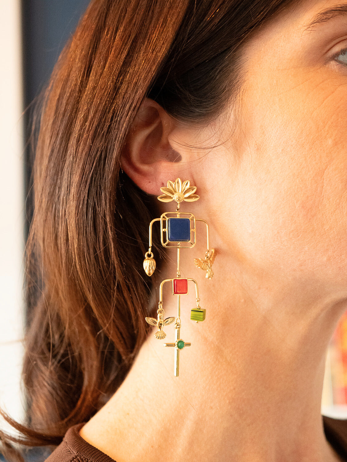 Boucles d'oreilles Majorelle