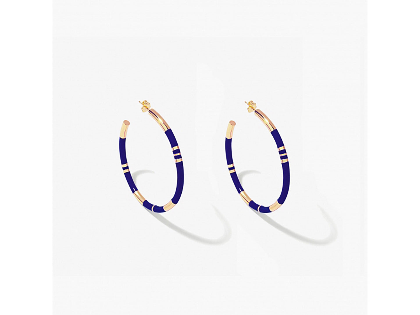 BOUCLES D'OREILLES CREOLES POSITANO BLEU LAPIS LAZULI