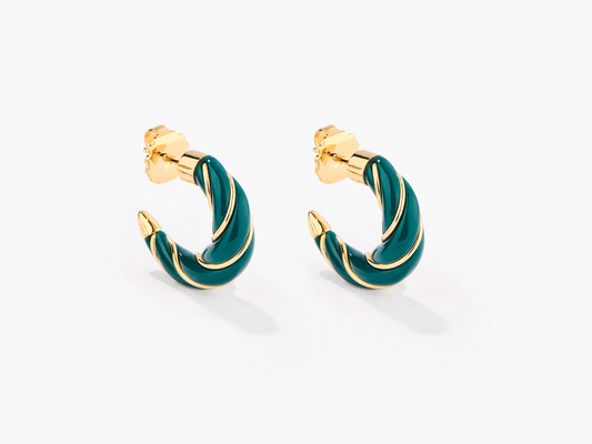 Boucles d'oreilles Diana Émeraude