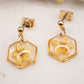 BOUCLES D'OREILLES FLORA JAUNE