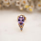 BOUCLE D'OREILLE UNIQUE VIOLETTE