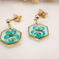 BOUCLES D'OREILLES FLORA VERTES
