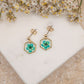 BOUCLES D'OREILLES FLORA VERTES