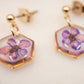BOUCLES D'OREILLES FLORA VIOLETTES