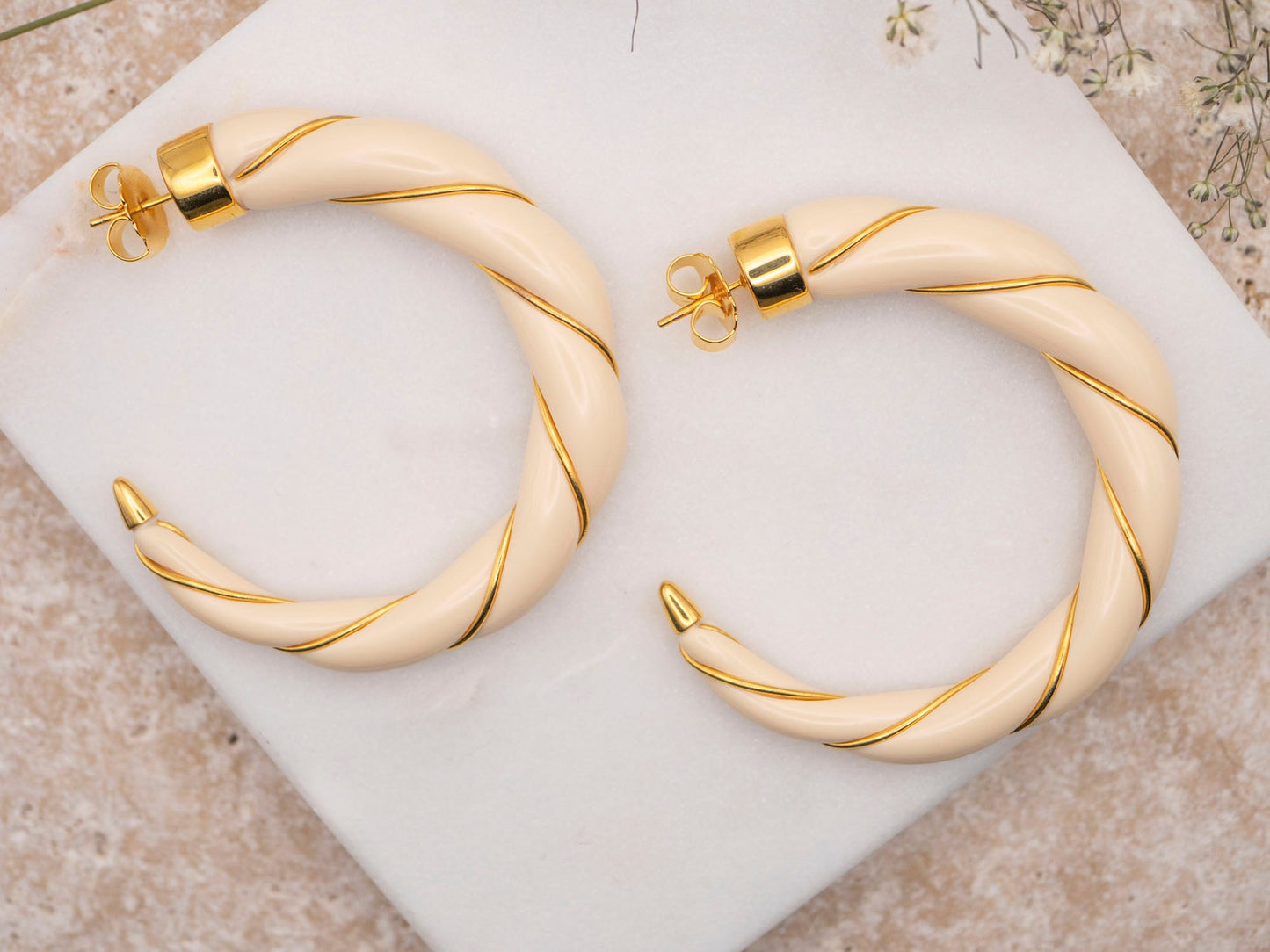 BOUCLES D'OREILLES DIANA IVOIRE