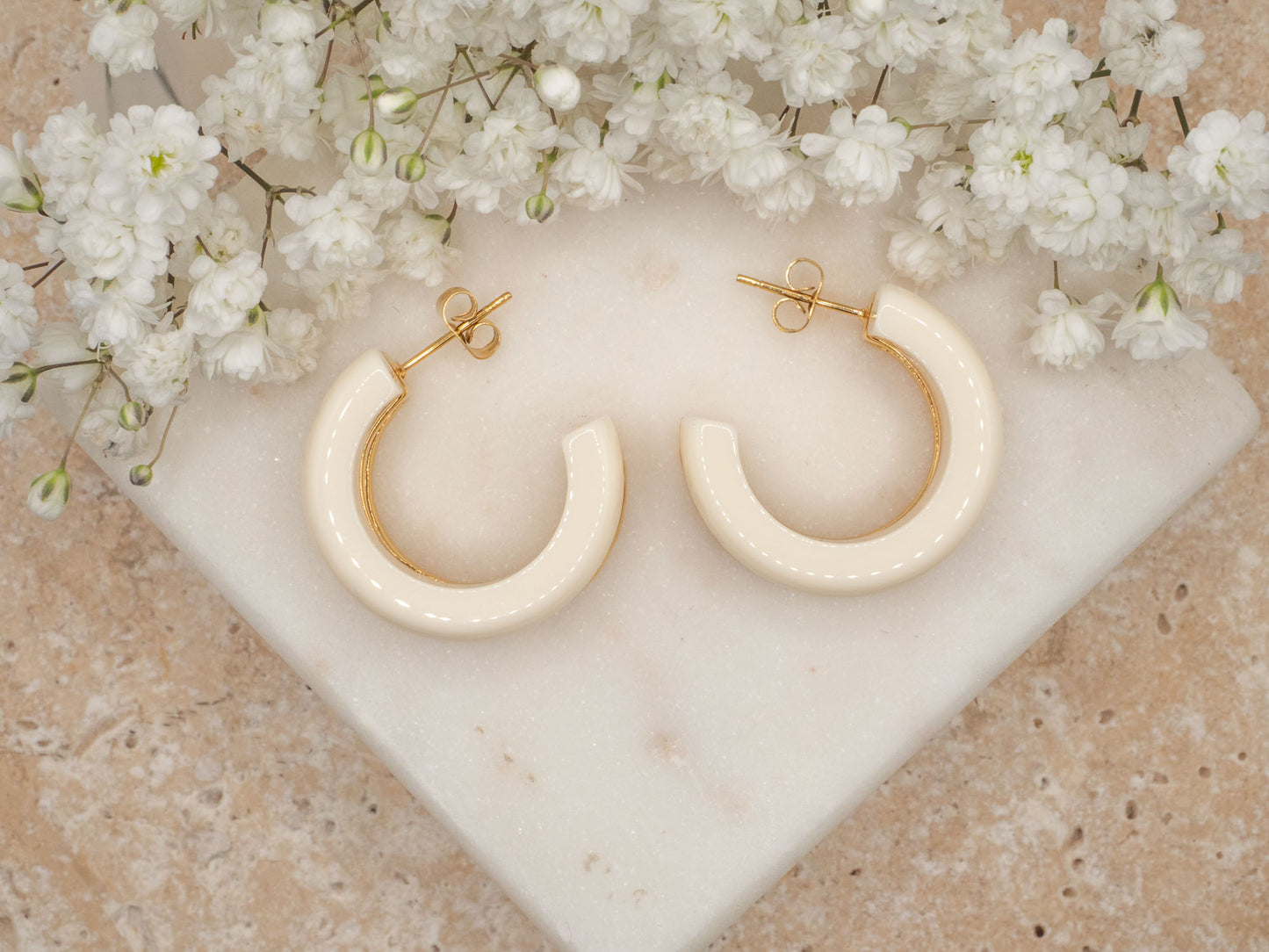 Boucles d'oreilles Ivory Elegance