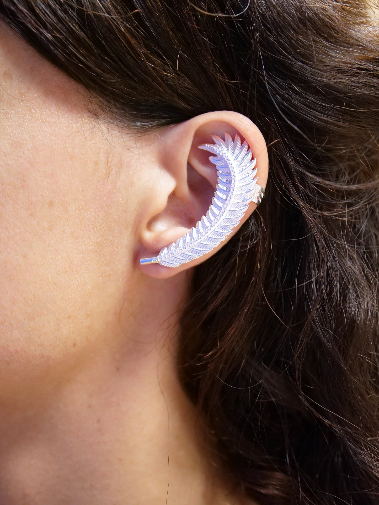 Boucle d'oreille Featherly (argent)