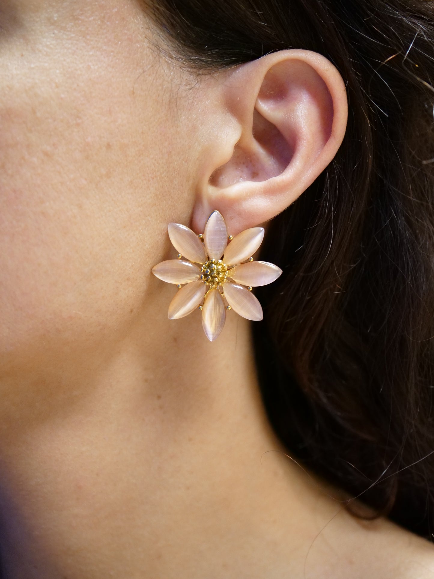 Boucles d'oreilles Daisy (rose)