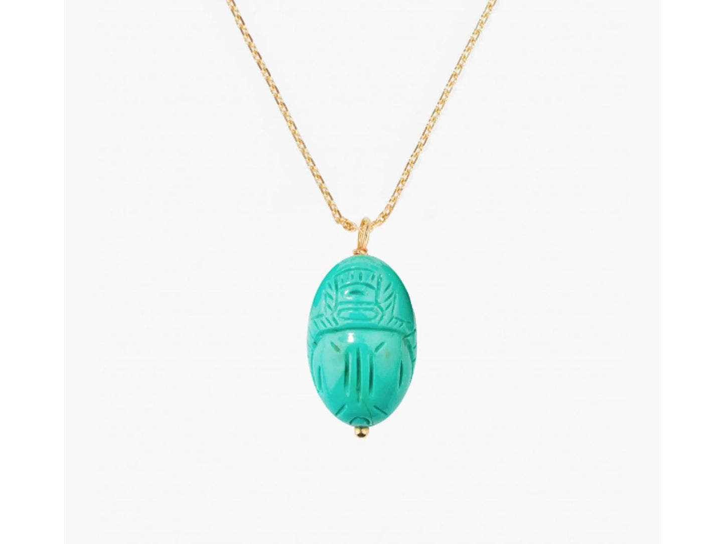 PENDENTIF SCARABÉE TURQUOISE GRAND MODÈLE