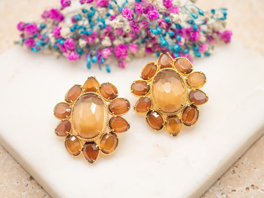 Boucles d'oreilles Halo Ambréa