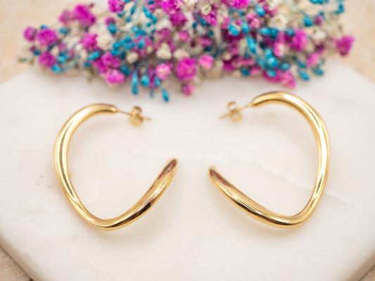 Boucles d'oreilles Courbe Orelia