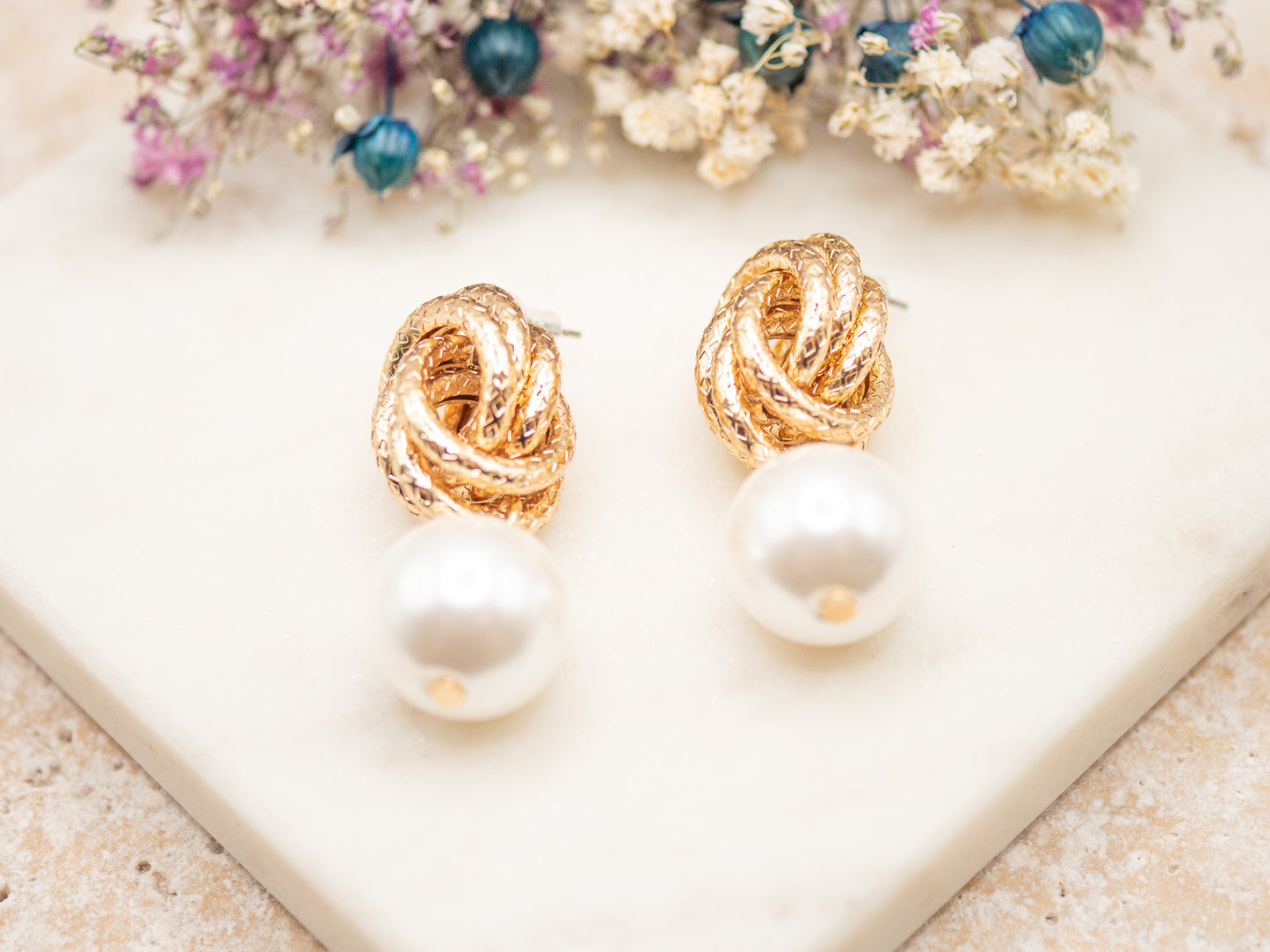 Boucles d'Oreilles Nacre