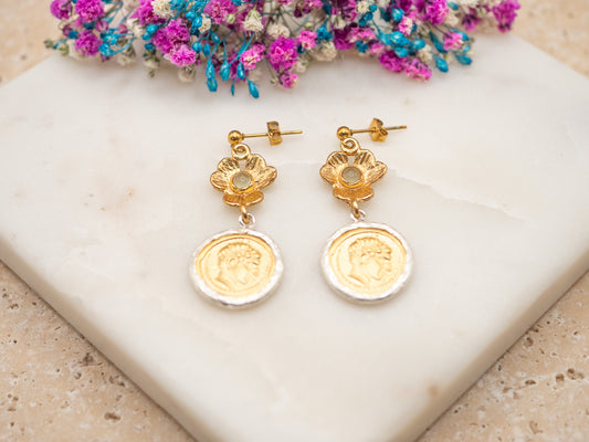 Boucles d'oreilles Médaille Sorevia