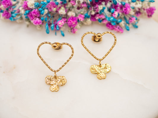 Boucles d'oreilles Cœur Elaria