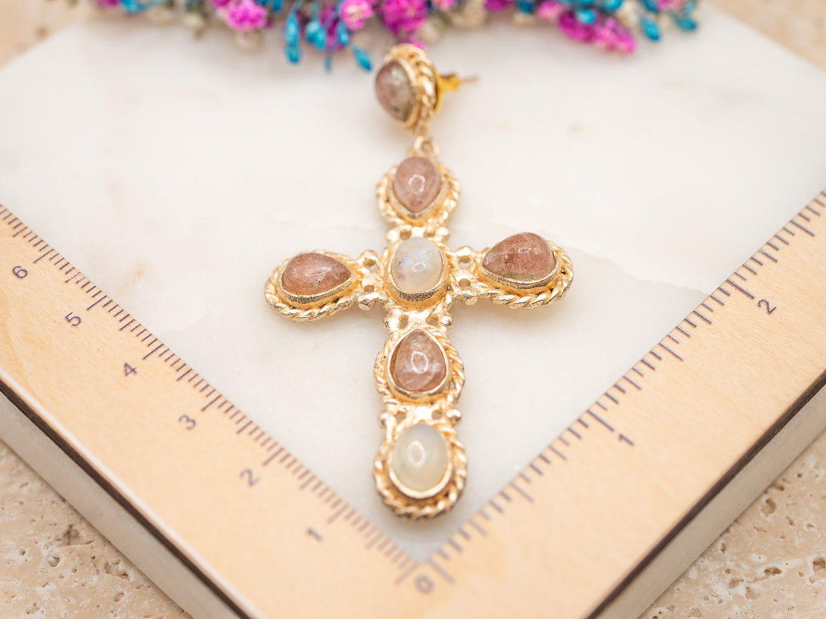 Boucles d'oreilles Croix Seloria