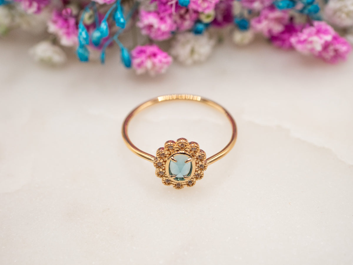 Bague Halo Azura