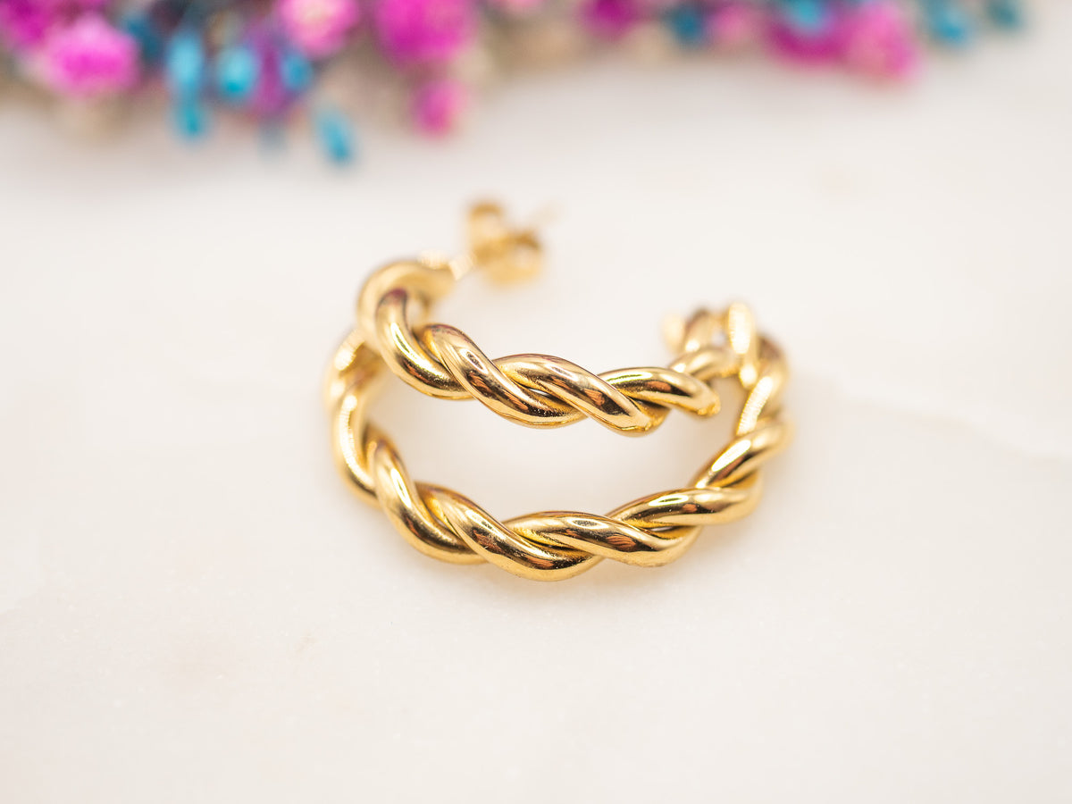 Boucles d'oreilles Tresse Isava
