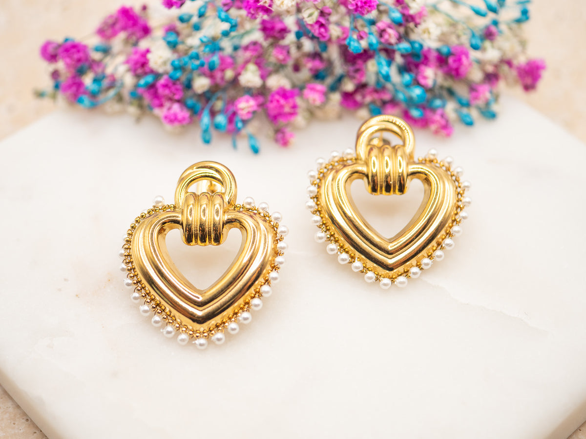 Boucles d'oreilles Cœur Calina
