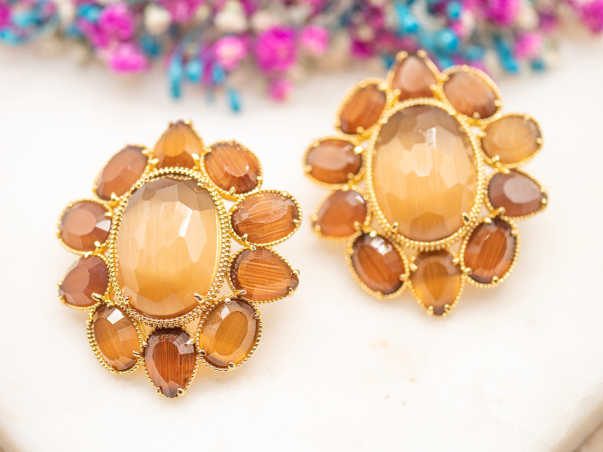 Boucles d'oreilles Halo Ambréa