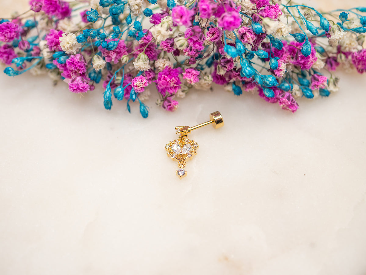 Boucle d'oreille unique Cœur Avenelle