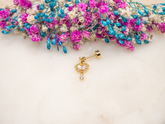 Boucle d'oreille unique Cœur Avenelle
