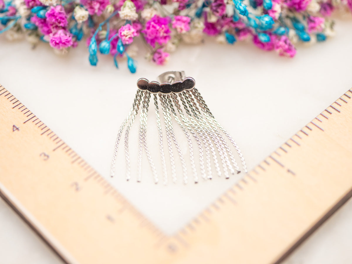Boucle d'oreille unique Pluie Alvara