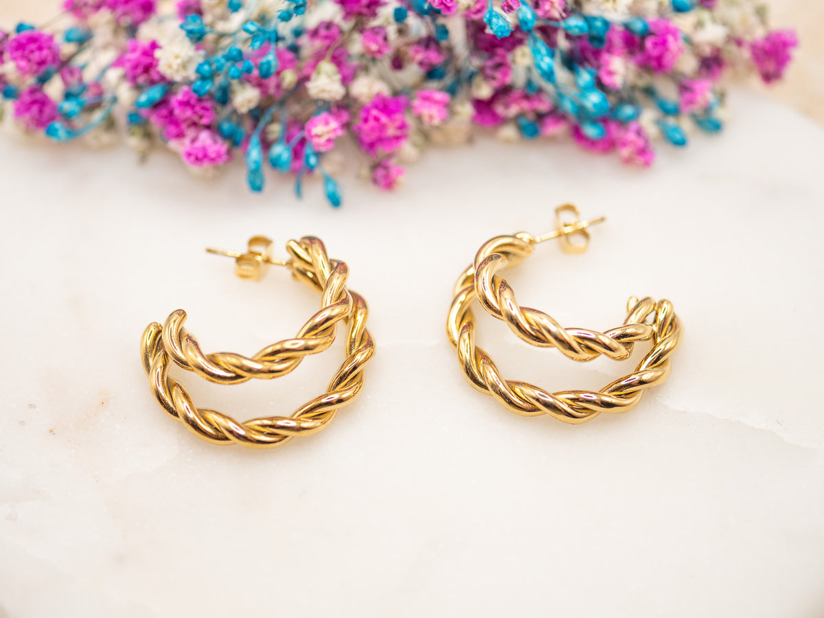 Boucles d'oreilles Tresse Isava