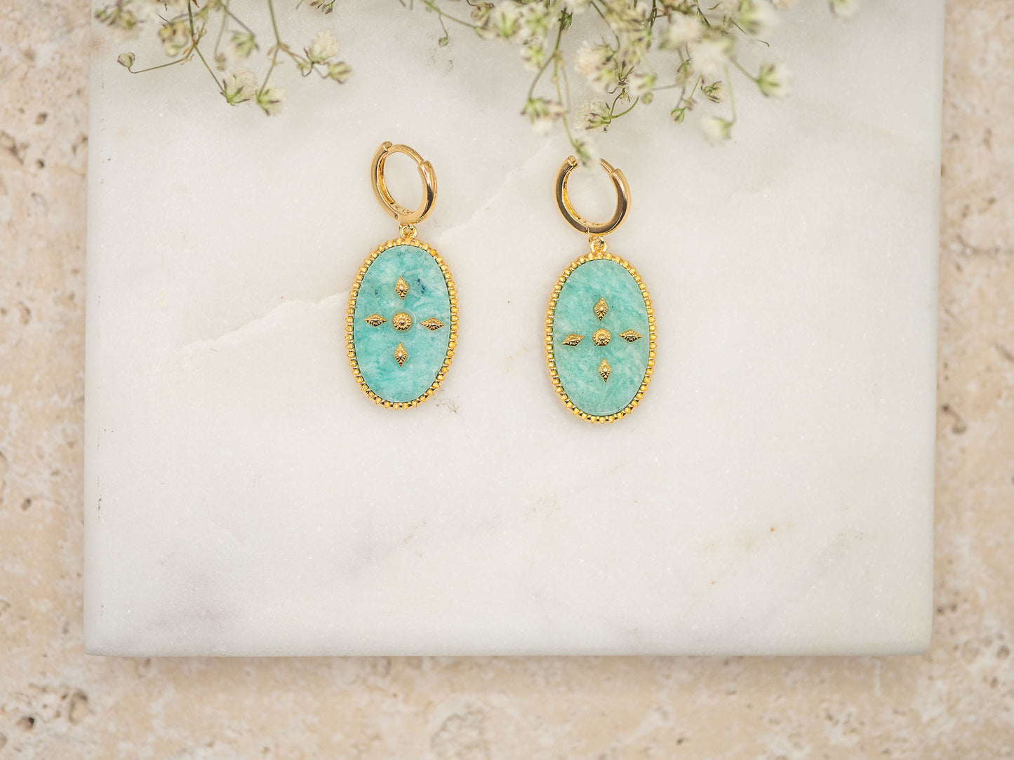 Boucles d'Oreilles Jade Maya