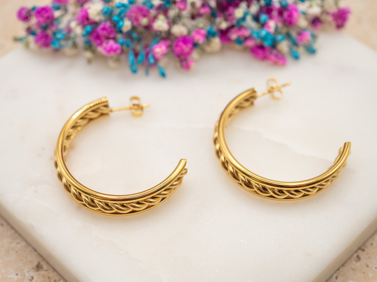 Boucles d'oreilles Torsade Auralia