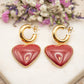 Boucles d'oreilles Loverdose (bordeaux)