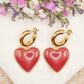 Boucles d'oreilles Loverdose (bordeaux)