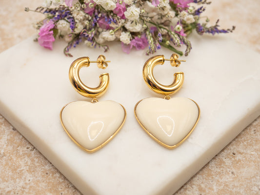 Boucles d'oreilles Loverdose (ivoire)