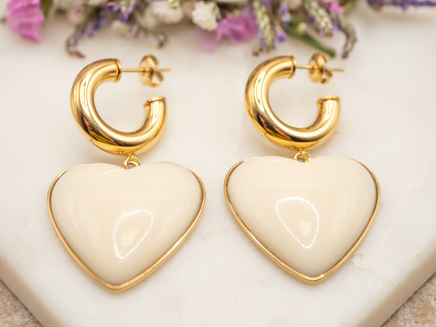 Boucles d'oreilles Loverdose (ivoire)