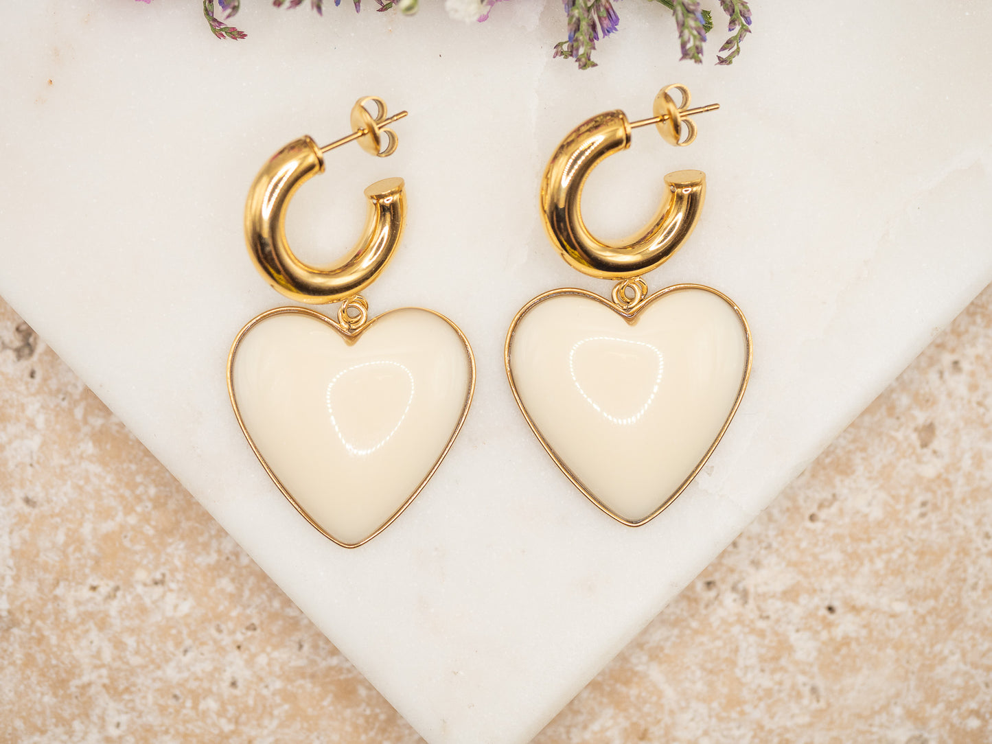 Boucles d'oreilles Loverdose (ivoire)