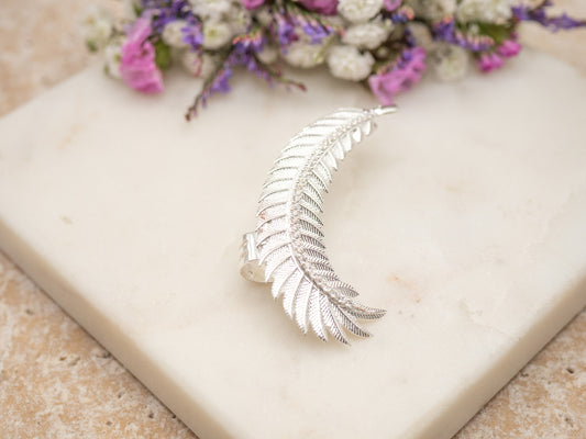 Boucle d'oreille Featherly (argent)