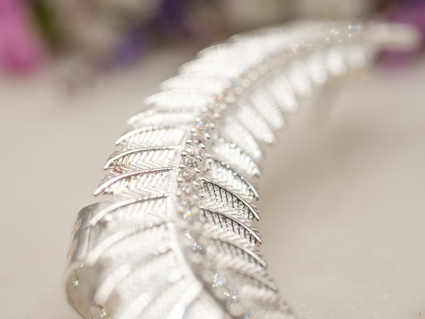 Boucle d'oreille Featherly (argent)