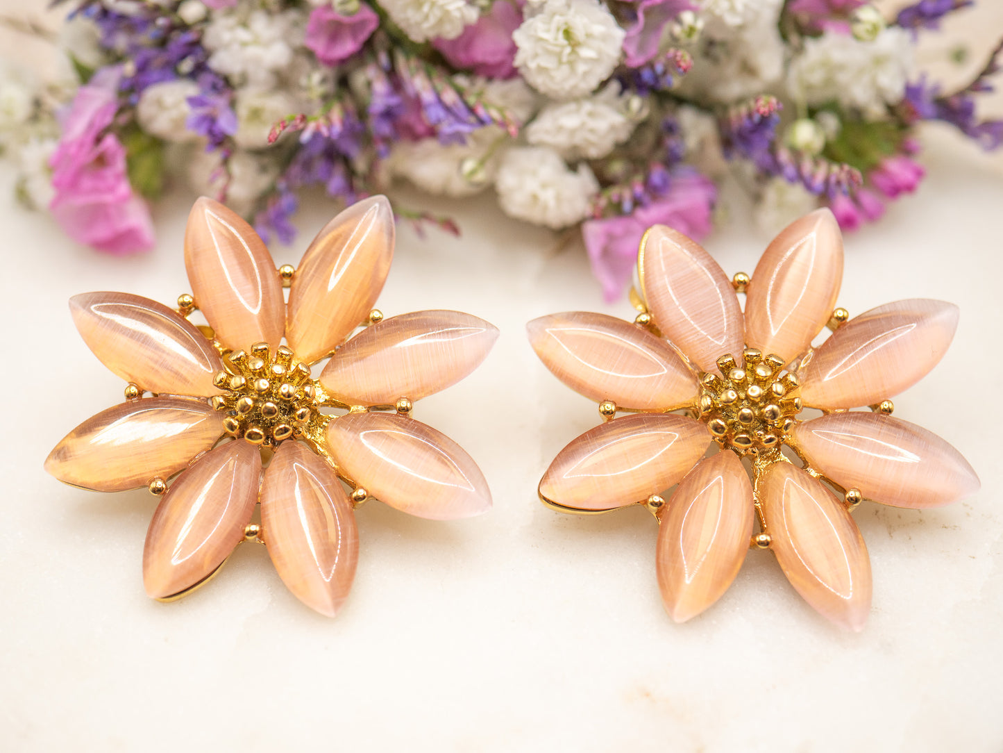Boucles d'oreilles Daisy (rose)