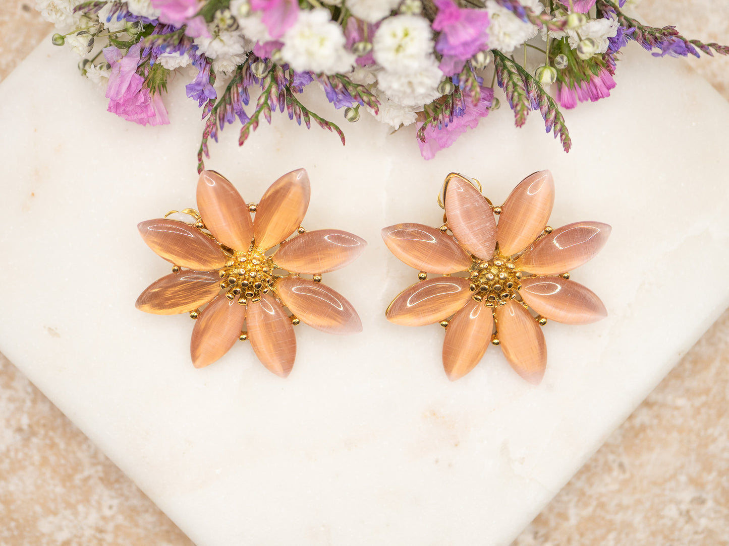 Boucles d'oreilles Daisy (rose)