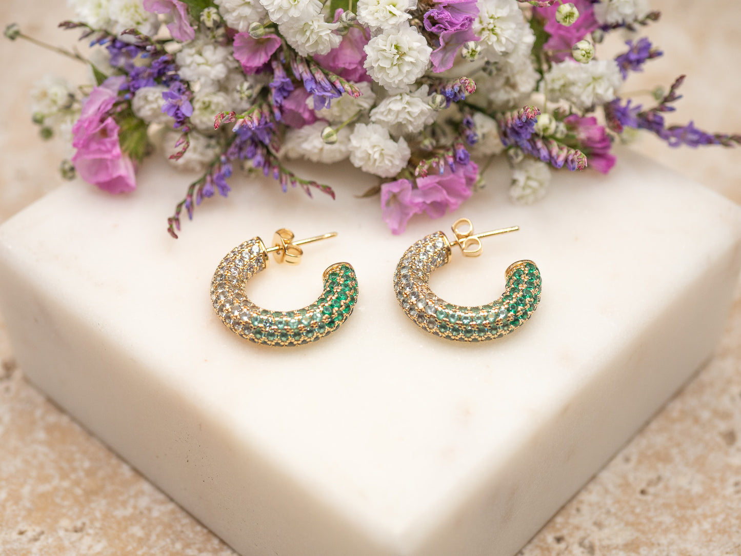 Boucles d'oreilles Glow (vert)