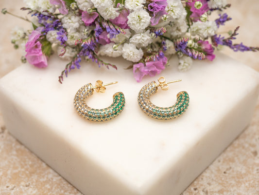 Boucles d'oreilles Glow (vert)