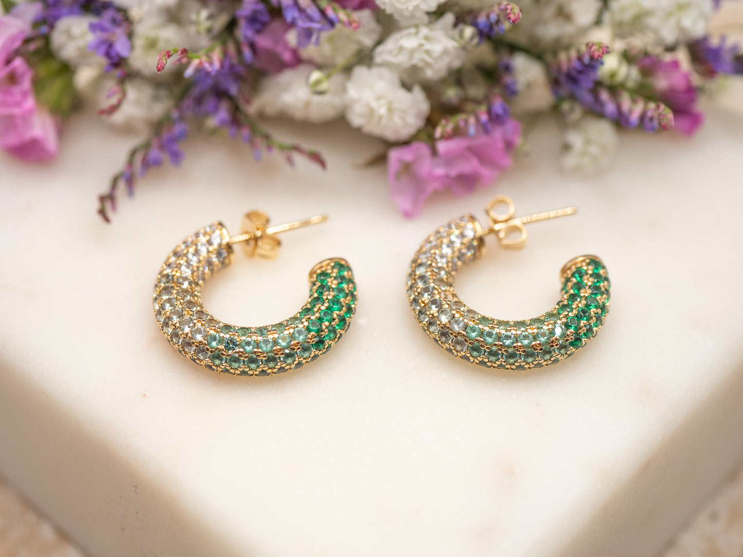 Boucles d'oreilles Glow (vert)