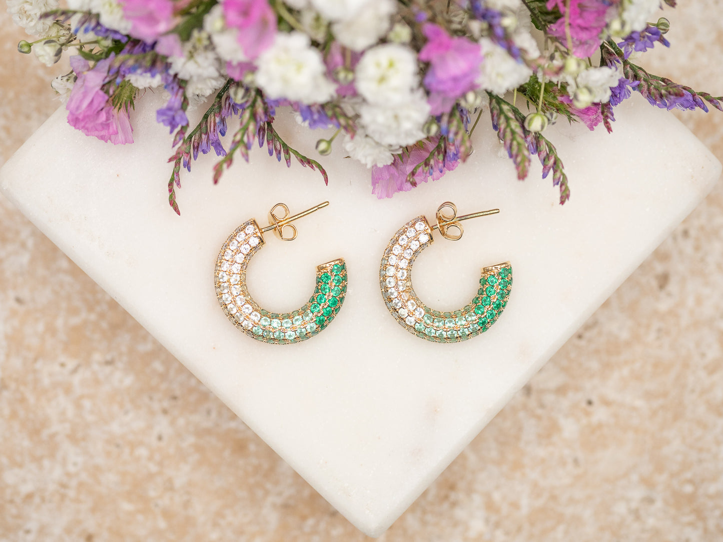 Boucles d'oreilles Glow (vert)