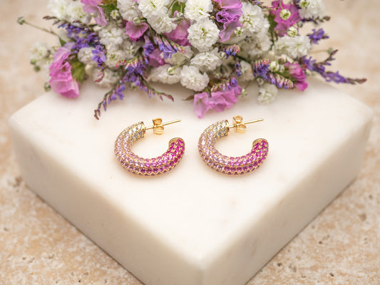 Boucles d'oreilles Glow (rose)