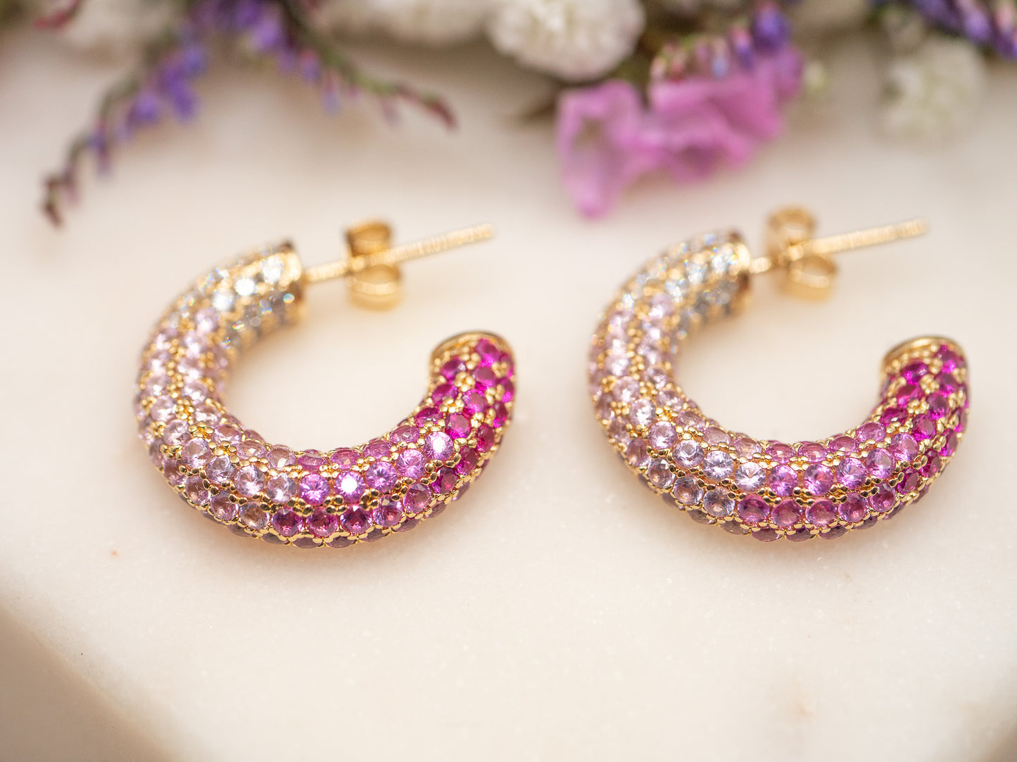 Boucles d'oreilles Glow (rose)