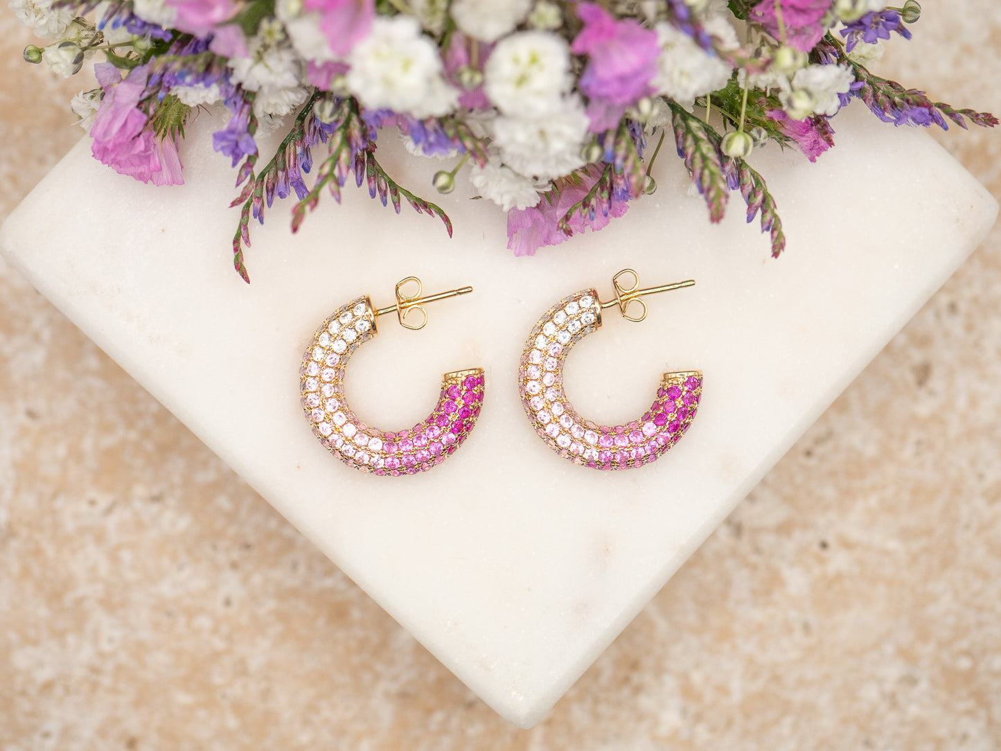 Boucles d'oreilles Glow (rose)